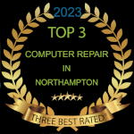 Award for being the 'Best Computer and laptop repair shop in Northampton' from Three Best Rated